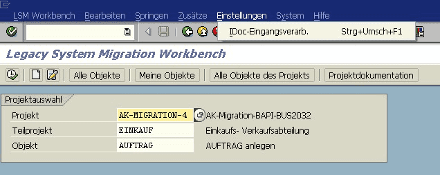 SAP Legacy System Migration Workbench (LSMW) - iDoc-BAPI