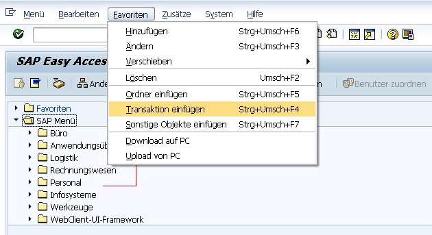 SAP Legacy System Migration Workbench (LSMW) - Favoriten