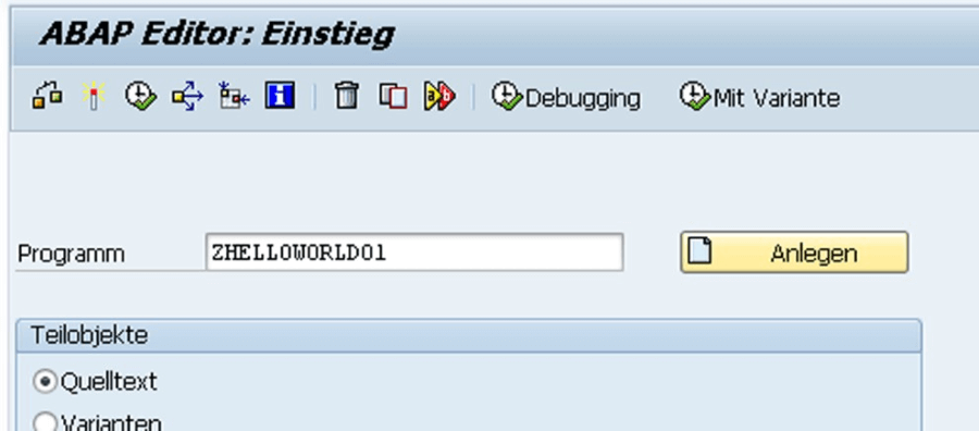 Schnelleinstieg in ABAP: Das Einsteigerbuch - Editor