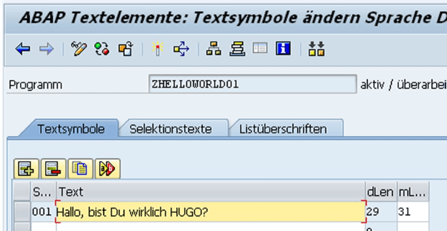 Schnelleinstieg in ABAP: Das Einsteigerbuch - Textsymbole