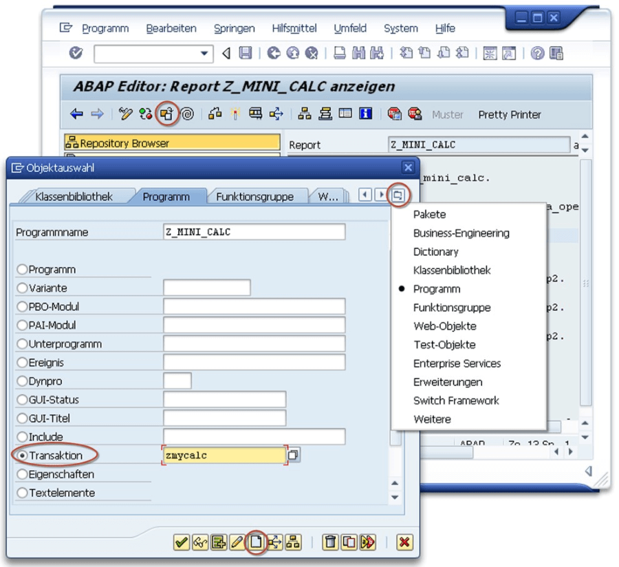 Schnelleinstieg in ABAP: Das Einsteigerbuch - Transaktionscode