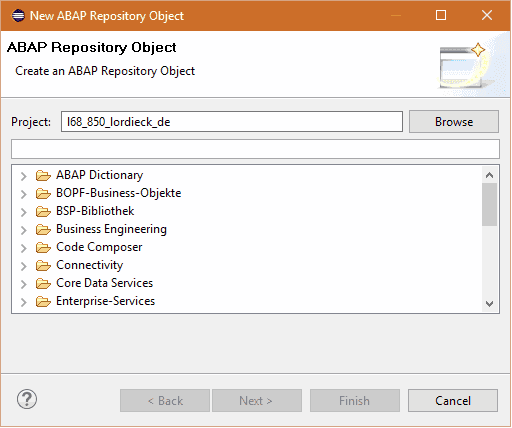 SAP-Schnelleinstieg: ABAP-Entwicklung in Eclipse - Repository-Objekte